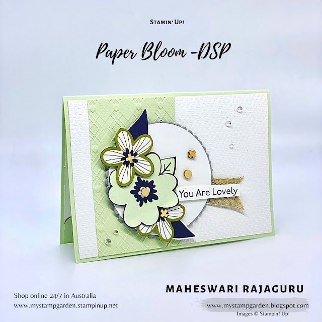 Stampin’ Up! Paper Bloom DSP- The Spot Challenge #143